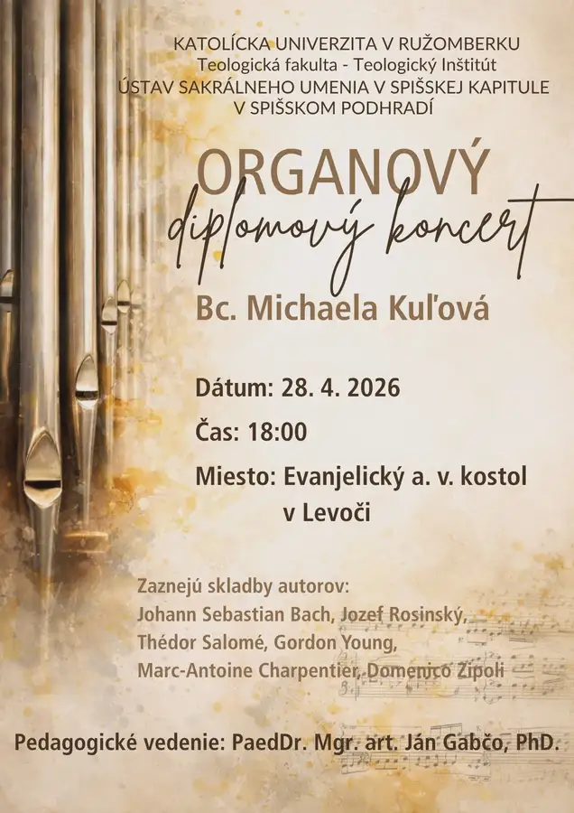 Pozvánka na organový koncert