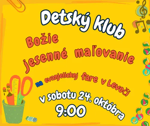 Pozvánka na Detský klub