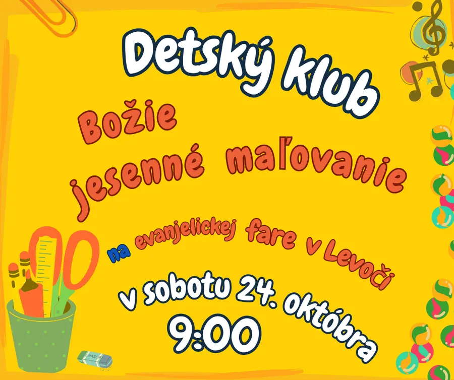 Pozvánka na Detský klub