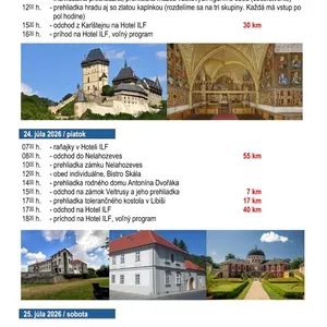 Zájazd Stredné Čechy a ich pamiatky