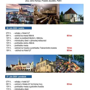 Zájazd Stredné Čechy a ich pamiatky