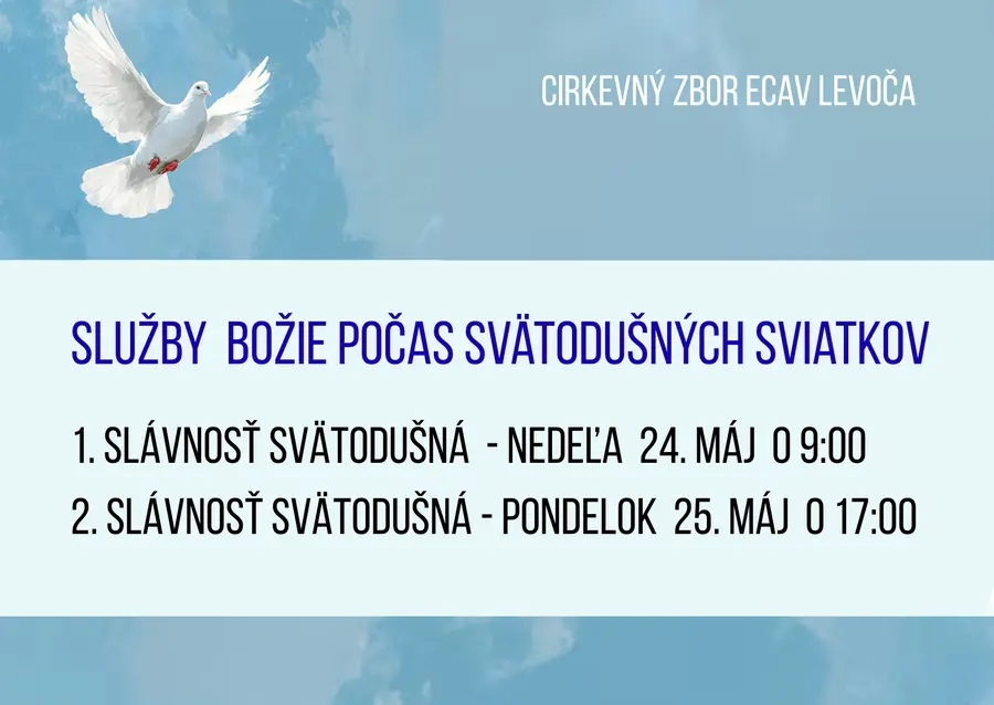 SLUŽBY BOŽIE POČAS SVÄTODUŠNÝCH SVIATKOV