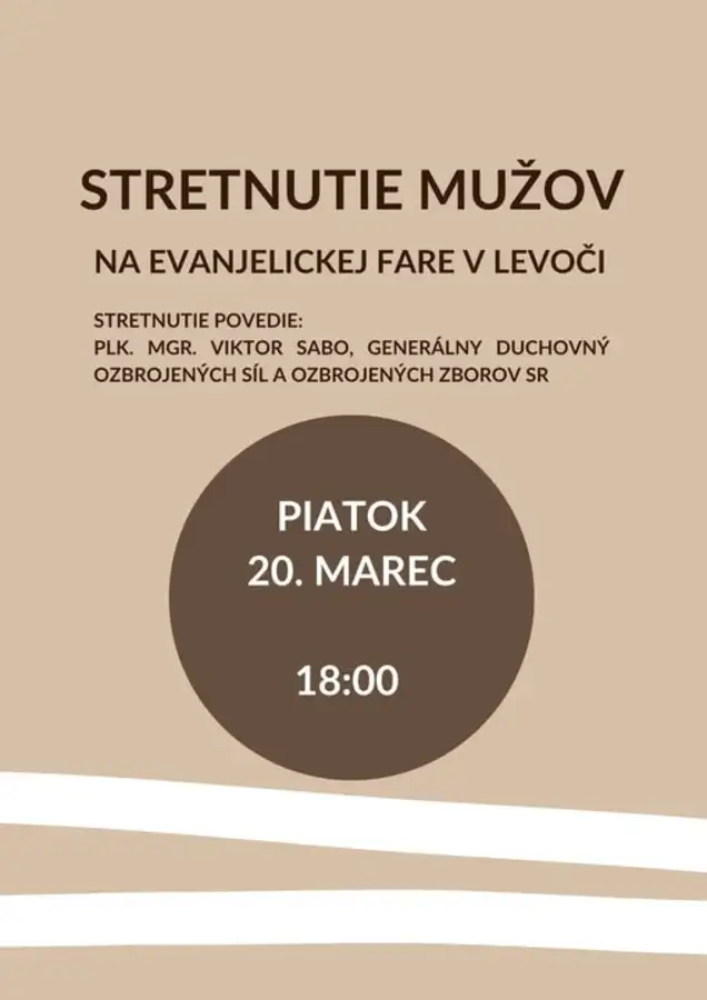 POZVÁNKA NA STRETNUTIE MUŽOV