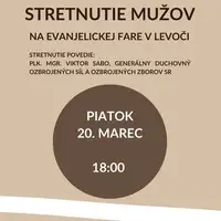 POZVÁNKA NA STRETNUTIE MUŽOV